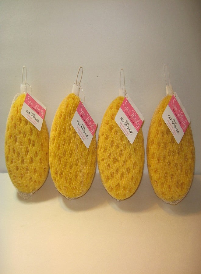 4 Pack Swissco Bath Body Faux Sea Sponge, Creates Rich Lather